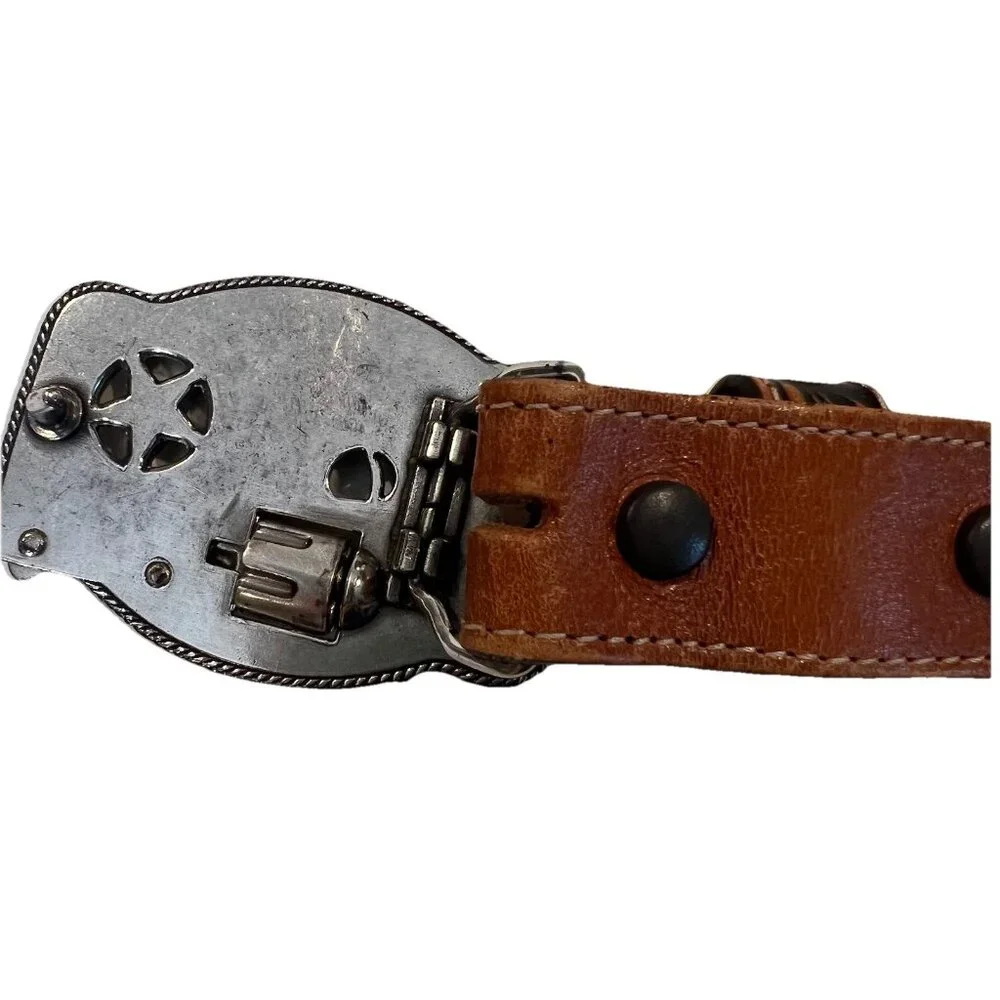 Justin Top Grain Leather Lil Trigger Boys 24 Belt 3D Buckle Made in USA Revolver